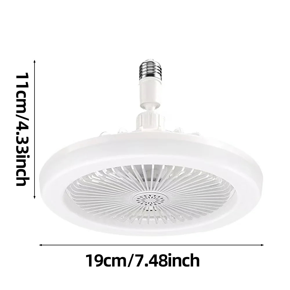 3-in-1 LED Ceiling Fan Light with Remote Control – E27 Socket for Bedroom & Living Room